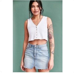 BDG frayed denim skirt